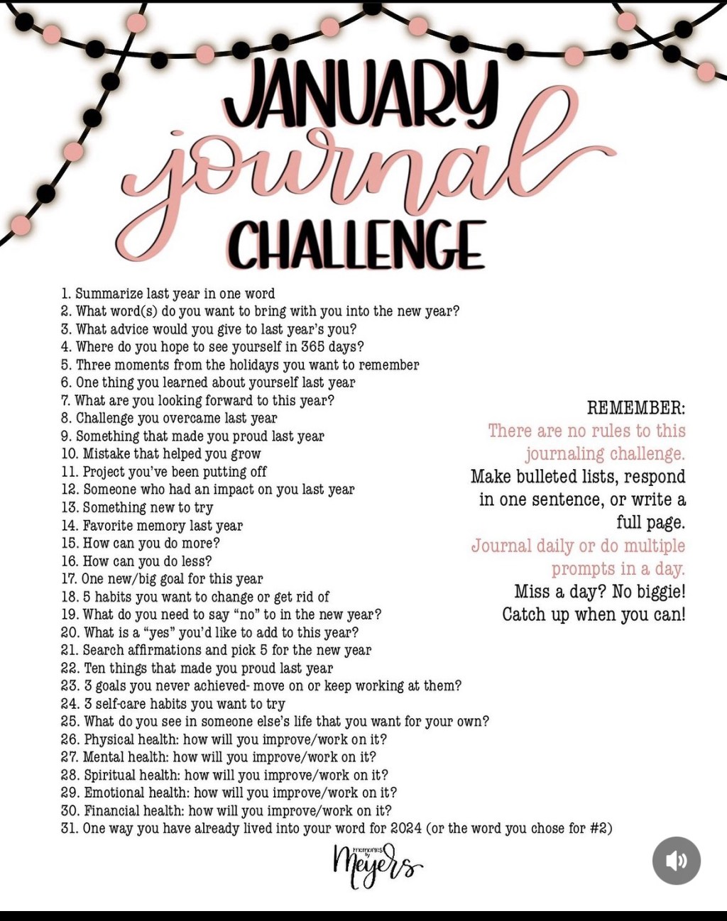 January Journal Challenge: Days 8- 16